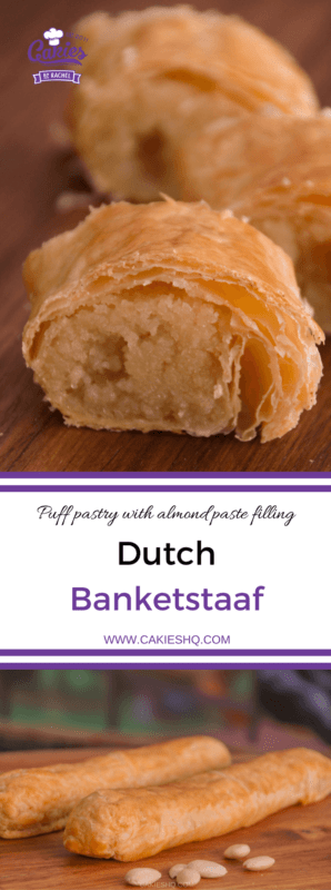 This banketstaaf recipe is an easy recipe for the traditional Dutch Banketstaaf. Dutch Banket Pastry is puff pastry with filling. A Christmas treat.