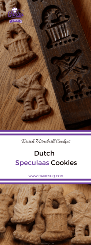 Speculaas Cookies, also known as Speculoos or Dutch Windmill Cookies are a traditional Dutch cookie. Make the cookies with a speculaas mold or cookie cutter. #dutchfood #dutchrecipe #speculaas #windmillcookie