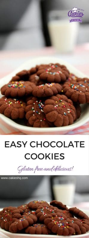 Easy Gluten free Chocolate Cookies Recipe - Brownzena