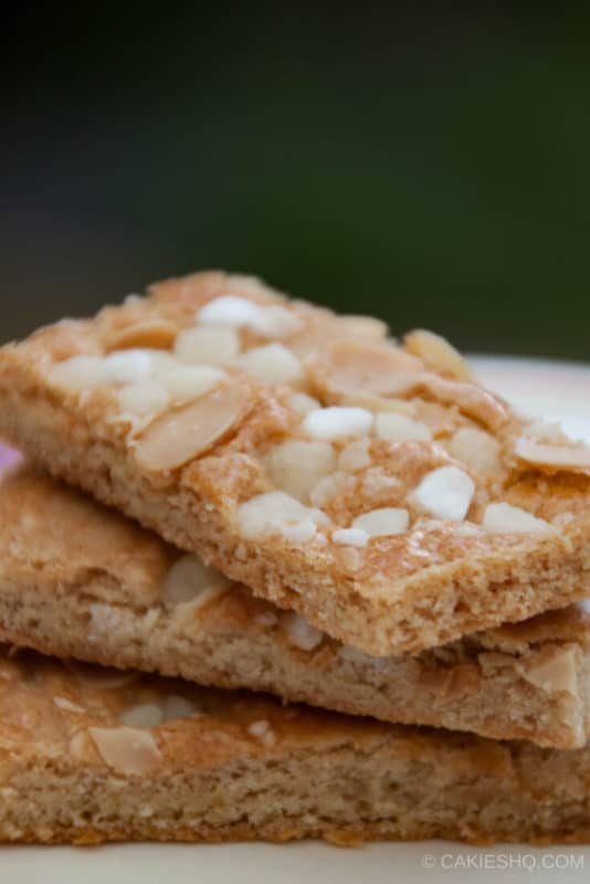 Jan Hagel Cookies are delicious traditional Dutch shortbread cookies spiced with cinnamon, topped with almonds and pearl sugar. | Recipe