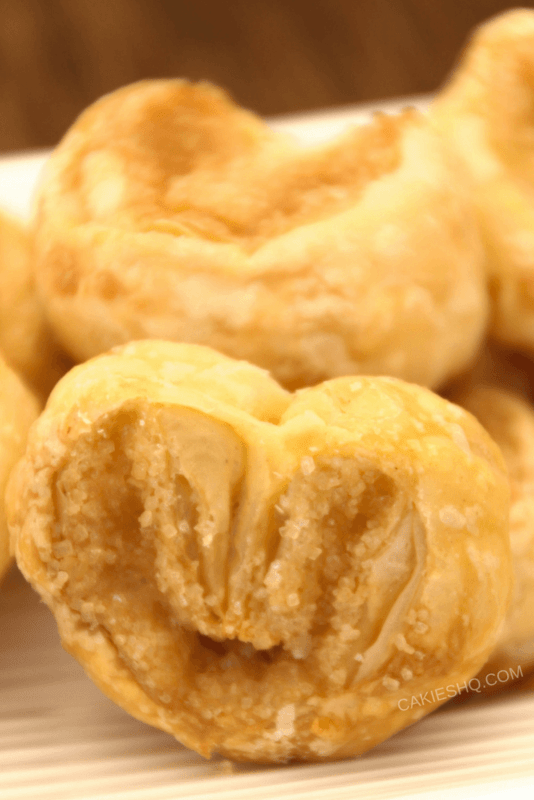 Sugar Palmiers are a crispy, sweet French pastry. You only need 3 ingredients for these tasty, super easy to make cookies. An easy sugar palmier recipe.