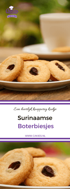 Surinaamse boterbiesjes, een heerlijk knapperig koekje met bovenop een rozijn of een krent. Surinaamse boterbiesjes zijn super makkelijk om zelf te maken. #recept #recepten