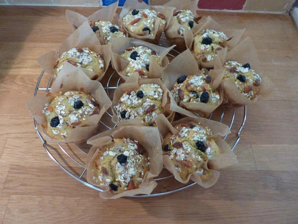 Yummy Goji Berry, Blueberry and Honey Muffins | These goji berry and blueberry muffins are stuffed with delicious antioxidants. Combined with the sweetness of the honey, they are absolutely yummy! | http://www.cakieshq.com | Step 24